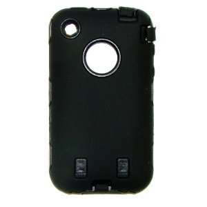  APPLE IPHONE 3 3G 3GS BLACK AND BLACK TWO LAYERED DEFENDER 