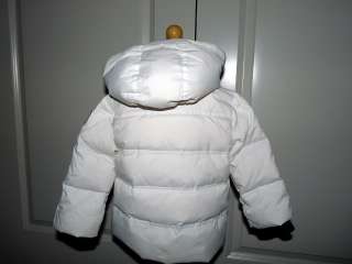 NWT D&G Junior White Infants Baby Boys Hooded Down Jacket Sz 12/18 