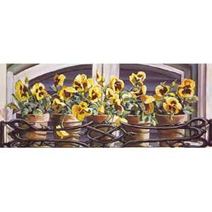  Yellow Pansies by Mark Lee Goldberg 8 X 20 Poster