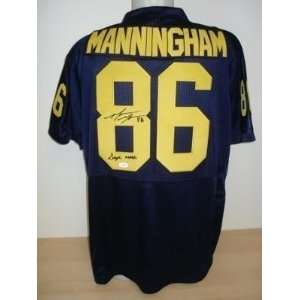 Mario Manningham Signed Jersey   Michigan Super JSA   Autographed NFL 