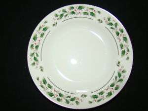 FINE CHINA JAPAN HOLLY HOLIDAY ROUND SERVING BOWL  