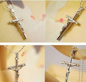   new fashion silver jesus cross pendant cute chain woman necklace loyal
