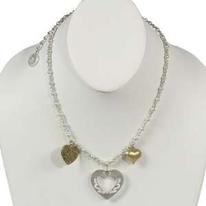 Jessica Simpson Basic Two Tone Necklace (Two Tone)