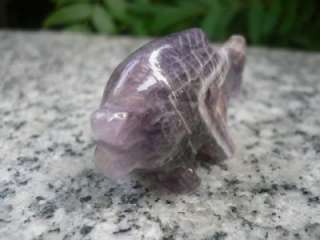 Hand Carved Purple Color Amethyst Jasper Gemstone Fish Figurine S5911 
