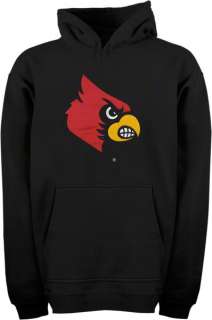 Louisville Cardinals Youth Black Tackle Twill Hooded Sweatshirt  