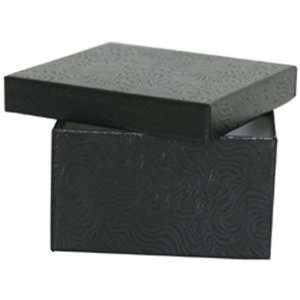  3 1/2 x 3 1/2 x 2 Black Wave Gift Box   Sold individually 