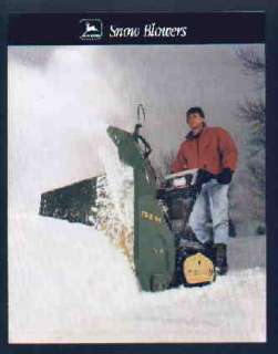 John Deere TRS21 TRS32 etc Snow Blower Brochure 1993  