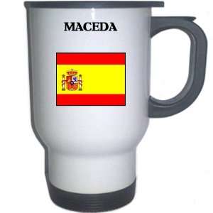  Spain (Espana)   MACEDA White Stainless Steel Mug 