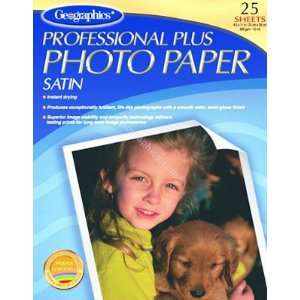  Inkjet Photo Paper, Plus Satin, 8 1/2 x 11, 25/Pack 