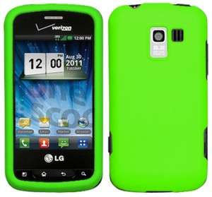 LG Enlighten VS700 NEON GREEN Faceplate Protector Phone Snap On Case 