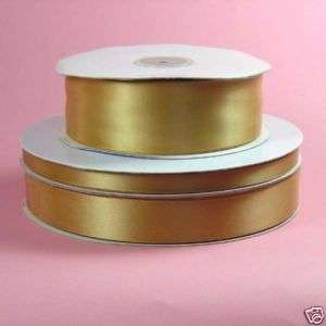 double faced satin ribbon 50yds/roll, GOLD  