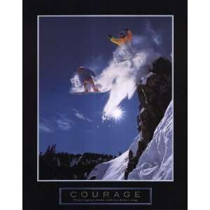  Courage Snowboard by Unknown 22x28