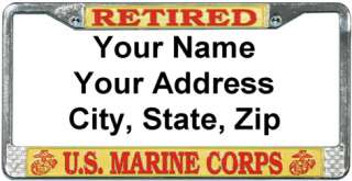 Address Labels USMC Retired LFM02 (Frames)  
