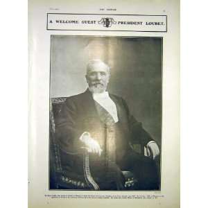  President Loubet Portrait Old Print 1903
