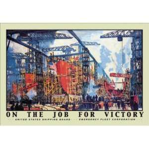  On the Job for Victory 12x18 Giclee on canvas