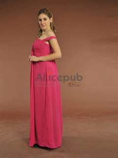 Red Ruched Chiffon Long Satin Prom/Evening Dress US 8  