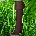 brown leather knee high boots sz7  