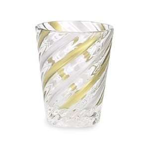 Jolie King Jazzy Acrylic Gold/Silver Double Old Fashioned Glass 