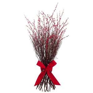  Faux 46 Berry Standing Twig Bundle Red Patio, Lawn 