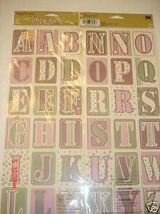 Holiday stencil alphabet stickers EK SUCCESS large ABC  