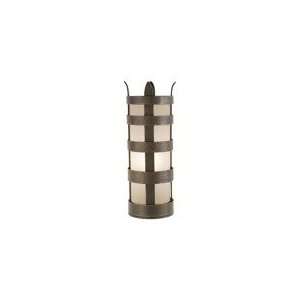Chart House Cawdor Basket Wall Light in Aged Iron with Frosted Glass 