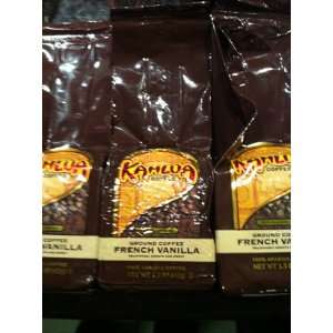 Kahlua French Vanilla Coffee 1.5 oz ounces Gourmet Ground Coffee (Pack 