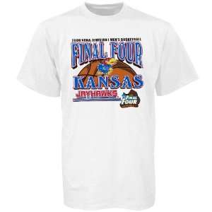  Kansas Jayhawks White 2008 Final Four Bound T shirt 
