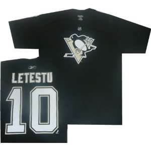Pittsburgh Penguins Mark Letestu Reebok Black T Shirt  