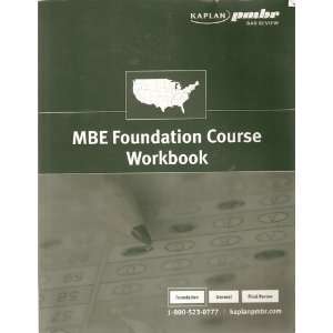  Kaplan PMBR Bar Review MBE Foundation Course Workbook 