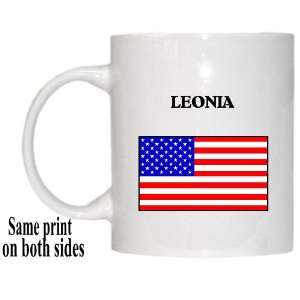  US Flag   Leonia, New Jersey (NJ) Mug 