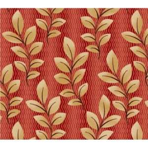   , Beige Leaves on Peach by Marcus Fabrics Arts, Crafts & Sewing