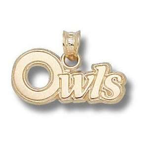  Kennesaw State Owls Solid 10K Gold OWLS 3/8 Pendant 