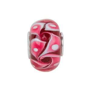  Kera Red Swirl Glass Bead Jewelry