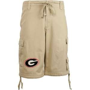  Georgia Bulldogs Khaki Pocket Logo Cargo Shorts
