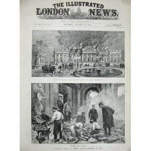  1890 Royal Palace Laeken Brussels Fire Conservatory Art 