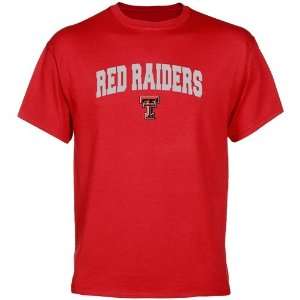Texas Tech Red Raiders Scarlet Logo Arch T shirt  Sports 