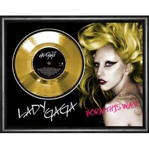  LADY GAGA Born This Way Framed Gold Record A3 Musical 
