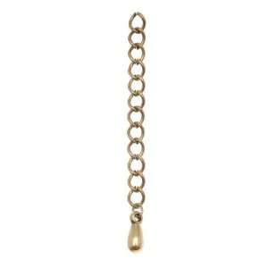  Antiqued Brass 5mm Chain Necklace Extender W/ Drop 2 Inch 