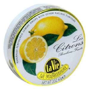 La Vie de La Vosgienne Hard Bonbons, 2 oz, 10 ct, Lemon (Quantity of 3 