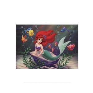  Ariels Ocean Floor Fun Finest LAMINATED Print Walt Disney 