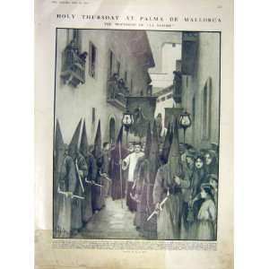 Holy Thursday Palma Mallorca Procession Le Sangre 1911