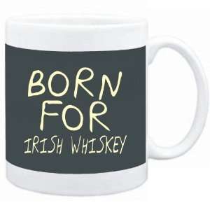   Mug Dark Silver  born for Irish Whiskey  Drinks