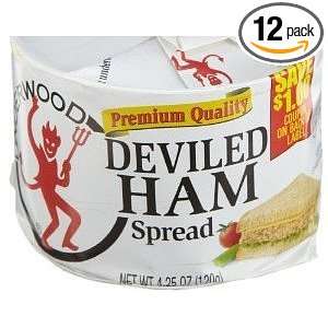 Underwood Deviled Ham 4.25 Oz can   Pack of 12  Grocery 