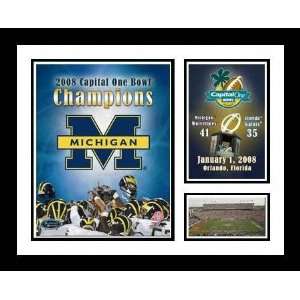 Michigan Wolverines   2008 Capital One Bowl Champions   Framed 
