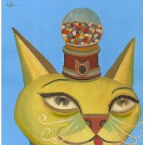  Cat with Gumballs Canvas Reproduction Baby