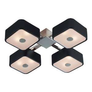  ET2 Contemporary Lighting E20468 09BK/PC Vox 8 Light Flush 