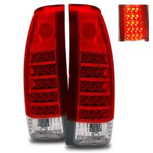    88 98 Chevy Full Size Red/Clear LED Tail Lights Automotive