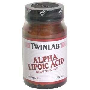  TwinLab Alpha Lipoic Acid, 100 mg, 60 Capsules (Pack of 2 