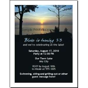  Lake Birthday Party Invitation