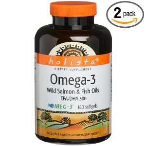  Holista Omega 3 Wild Salmon & Fish Oils Epa/dha 300, 180 